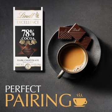 Lindt EXCELLENCE 78% Cocoa Dark Chocolate Bar, Dark Chocolate Candy, 3.5 oz. (12 Pack)