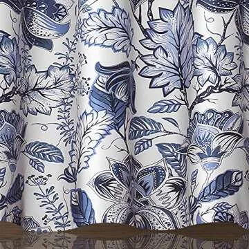 Lush Décor Blue Cynthia Shower Curtain in Floral Design