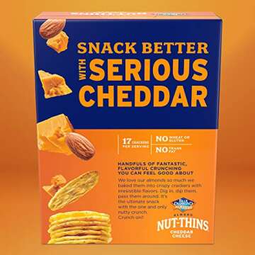 Blue Diamond Almond Nut Thins Cheddar Cheese 4.25 Oz