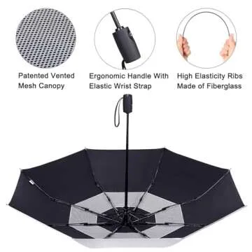 G4Free Travel Umbrella - 50+ UV Protection & Windproof Design