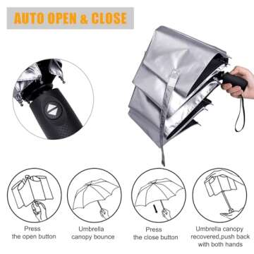 G4Free Travel Umbrella - 50+ UV Protection & Windproof Design