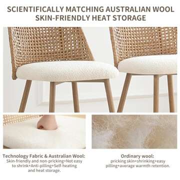 JALOURT Rattan Bar Stools - Stylish & Comfortable Set