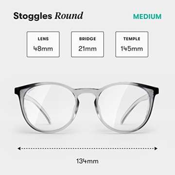 Stoggles Round Z87.1 Certified Safety Eyewear - Stylish & Durable