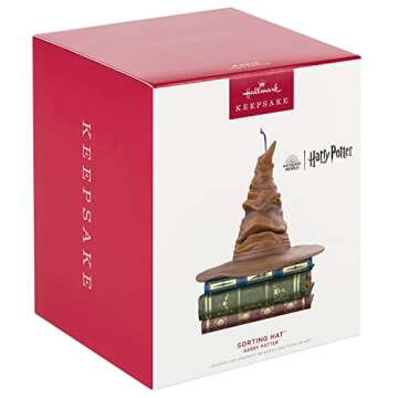 Hallmark Keepsake Christmas Ornament, Harry Potter Sorting Hat, Halloween Ornament with Sound and Motion