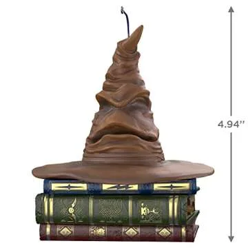 Hallmark Keepsake Christmas Ornament, Harry Potter Sorting Hat, Halloween Ornament with Sound and Motion