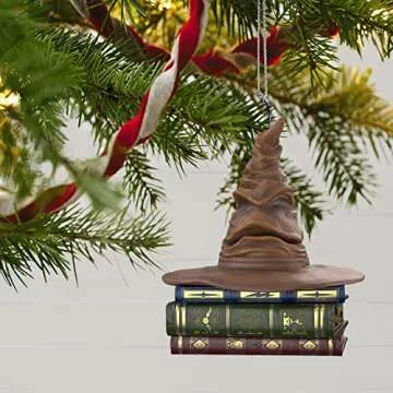 Hallmark Keepsake Christmas Ornament, Harry Potter Sorting Hat, Halloween Ornament with Sound and Motion