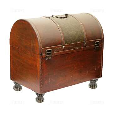 AUEAR, 20 Pack Antique Brass Wood Case Jewelry Chest Storage Box Decorative Hardware Feet Leg Metal Corner Protector