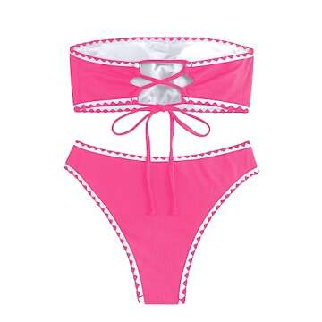 Stylish ZAFUL Strapless Bandeau Bikini for Women