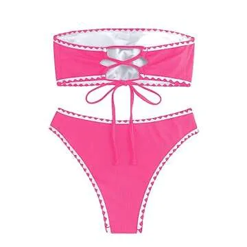 Stylish ZAFUL Strapless Bandeau Bikini for Women