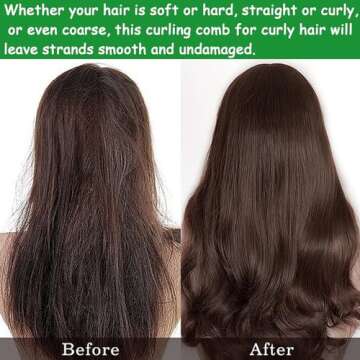 Curl Defining Brush, Curl Hair Brush, Curl Define Styling Brush, Reduce Pulling (Beige)