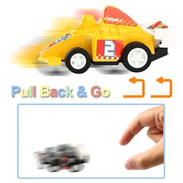 Yeonha Toys Pull Back Vehicles, 12 Pack Mini Assorted Construction Vehicles and Race Car Toy, Vehicles Truck Mini Car Toy for Kids Toddlers Boys Child, Pull Back and Go Car Toy Play Set