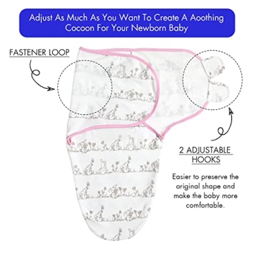 Soarwg Kids Baby Swaddle, Swaddle Blanket, Swaddle Sack, Organic Nursery Swaddling Blankets 0-3 Months, Standard 100 by Oeko-TEX, Adjustable Newborn Swaddle Wrap Infant Sleep Sacks 4 Pack Small