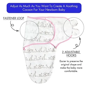 Soarwg Kids Baby Swaddle, Swaddle Blanket, Swaddle Sack, Organic Nursery Swaddling Blankets 0-3 Months, Standard 100 by Oeko-TEX, Adjustable Newborn Swaddle Wrap Infant Sleep Sacks 4 Pack Small