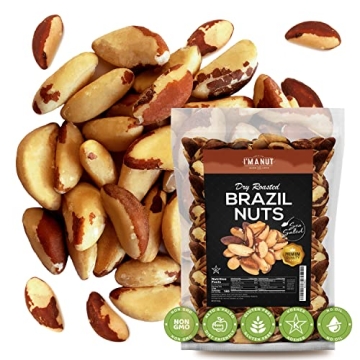 Premium Dry Roasted Brazil Nuts 32oz | Healthy Snack