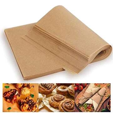 Food Basket Liners, Grease Resistant Wax Paper Sheets for Food, Oil Resistant Paper for Chips, Fried...
