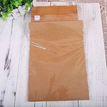 Food Basket Liners, Grease Resistant Wax Paper Sheets for Food, Oil Resistant Paper for Chips, Fried Chicken Sandwich Wrapping Paper for Party Not for Baking Oven/Air Fryer by FUNZON (Brown)