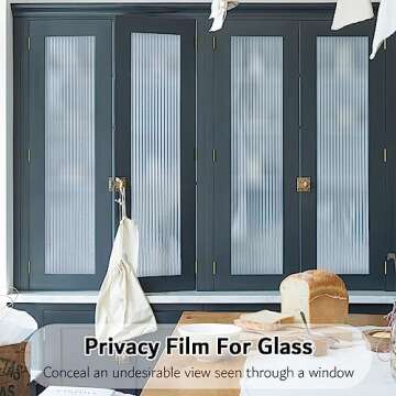 VELIMAX Reeded Glass Window Film for Stylish Privacy Solutions