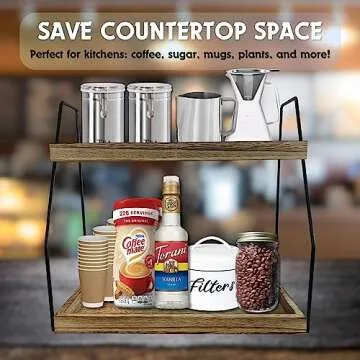 HahaHome Coffee Organizer for Countertop - Stylish & Versatile