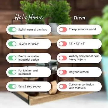 HahaHome Coffee Organizer for Countertop - Stylish & Versatile