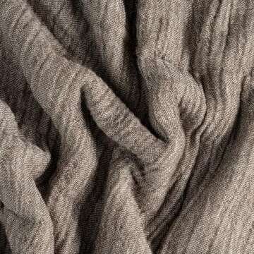 DREAMY RIKKA Muslin Blanket Large Queen Size 89"x95" for Adults Turkish Cotton Breathable Lightweight Fluffy Gauze Bed Blanket for Bed Couch Oeko Tex 3 Layer Chocolate Ivory