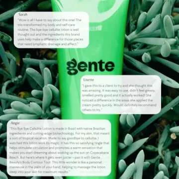 Gente Beauty Bye Bye Cellulite - Firming Lotion - Cellulite Remover, Skin Tightening Cream for Body, Anti Cellulite Cream, Belly Firming Cream, Skin Firming Body Lotion - 4.3FL OZ