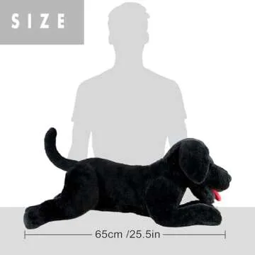 LotFancy Dog Stuffed Animal, 26 inch Black Lab Plush Dog, Realistic Stuffed Dog, Puppy Plush Toy for...
