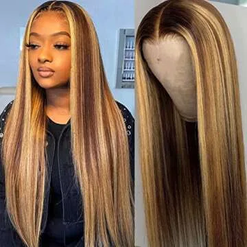 ISEE Glueless Wig Silky Straight 20-Inch Honey Blonde