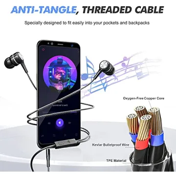 5 Pack Wired Earbuds with Microphone for All Devices