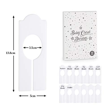 Lemonfilter 12 Pack Baby Wardrobe Dividers for Nursery Organization