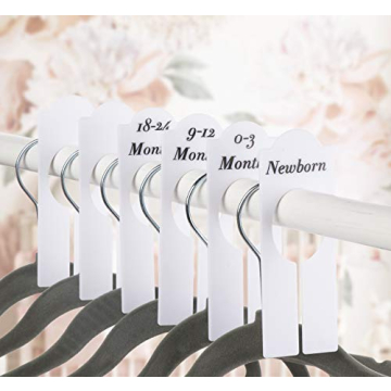 Lemonfilter 12 Pack Baby Wardrobe Dividers for Nursery Organization