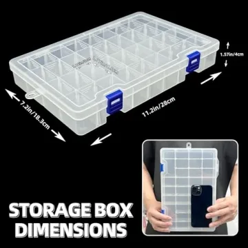 DUOFIRE Adjustable Storage Box for Crafts and Tools