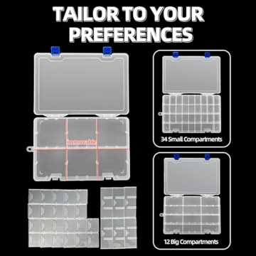 DUOFIRE Adjustable Storage Box for Crafts and Tools