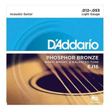 D'Addario EJ16x5 Acoustic Guitar Strings, Premium Phosphor Bronze Pack