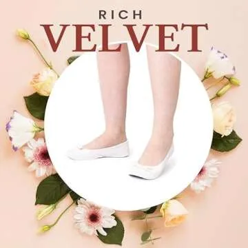 Silky Toes Women’s Velvet Foldable Ballet Flats for Events