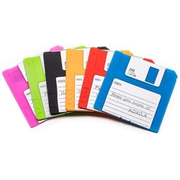 6 Pcs Floppy Disk Coaster - 90s Nostalgia Gifts - Funny Coasters for Adults Floppy Disk Coasters Coo...