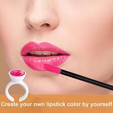 100PCS Disposable Tattoo Pigment Rings, Nail Art Eyelash Extension Glue Rings Cups Holder