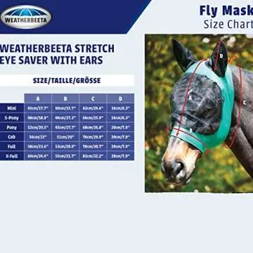 WeatherBeeta Stretch Eye Saver Fly Mask with Ears for Horses