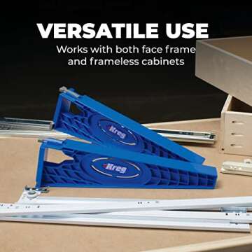 Kreg KHI-Slide Drawer Slide Jig - Drawer Slide Jig Kit - Drawer Slide Tool - for Cabinets, Drawers, Desks & More - Easily Install Drawer Slides - Set of 2