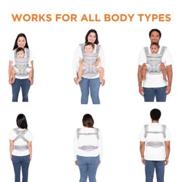 Ergobaby Omni 360 All-Position Baby Carrier for Newborn to Toddler with Lumbar Support & Cool Air Me...