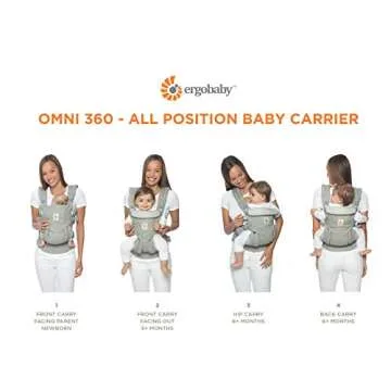 Ergobaby Omni 360 All-Position Baby Carrier for Newborn to Toddler with Lumbar Support & Cool Air Mesh (7-45 Lb), Indigo Weave