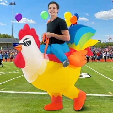 KOOY Inflatable Chicken Costume for Adults - Fun Party Outfit