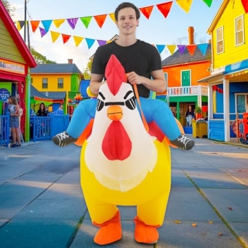 KOOY Inflatable Chicken Costume for Adults - Fun Party Outfit