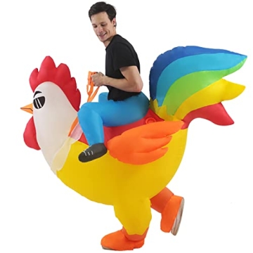 KOOY Inflatable Chicken Costume for Adults - Fun Party Outfit