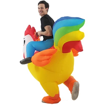 KOOY Inflatable Chicken Costume for Adults - Fun Party Outfit