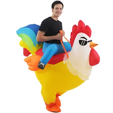 KOOY Inflatable Chicken Costume for Adults - Fun Party Outfit