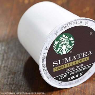 Starbucks Sumatra Dark Roast Single Cup Coffee for Keurig Brewers, 0.42 Ounce (Pack of 24)