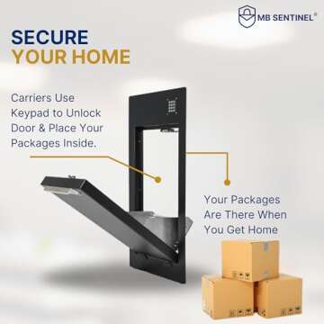 MB Sentinel® Wall Mount Package Delivery with Electronic Keypad Lock, Safe Secure Wall Insert for P...