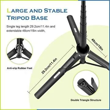 Aureday 60" Phone Tripod Stand, All in One Tripod for iPhone and Android Cell Phone, Portable Tripod Stand with Remote for Video Recording/Selfie/Vlogging/Live Streaming