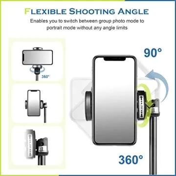 Aureday 60" Phone Tripod Stand, All in One Tripod for iPhone and Android Cell Phone, Portable Tripod Stand with Remote for Video Recording/Selfie/Vlogging/Live Streaming