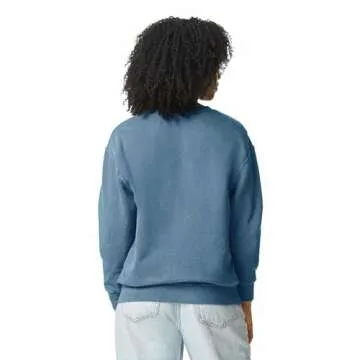 Comfort Colors Adult Lightweight Cotton Crewneck Sweatshirt, Style G1466, Blue Jean, Medium